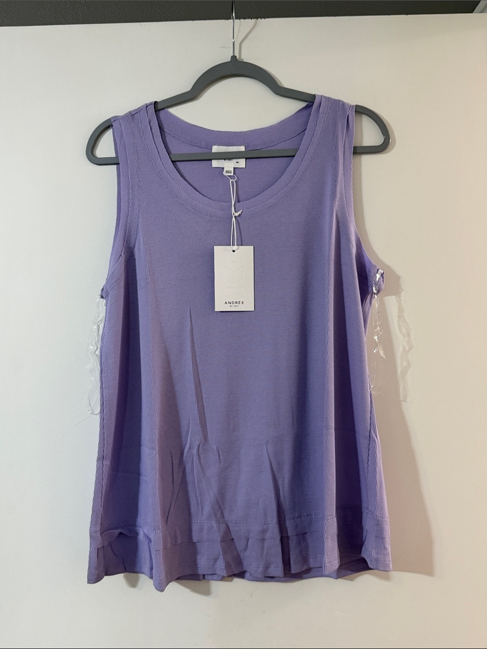 Andree Lavender Scoop Neck Tank Top